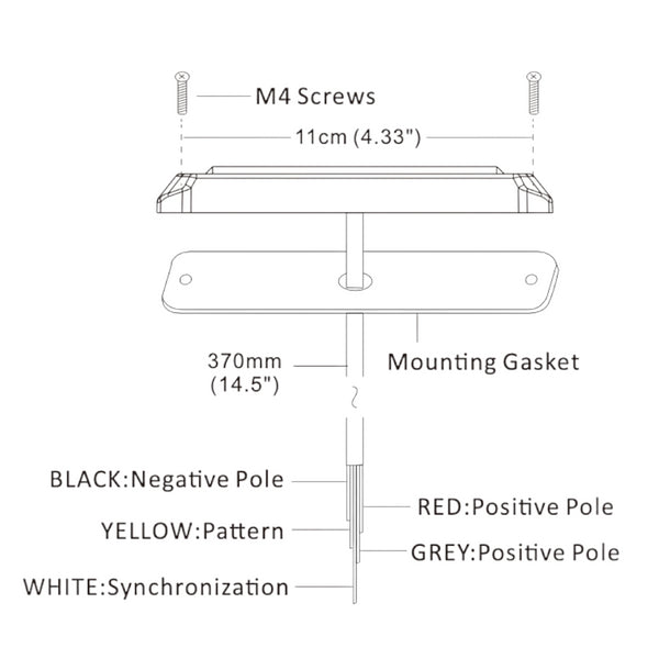 BUILTBRIGHT Slim Series Warning Light (MPN: BB6110CX)