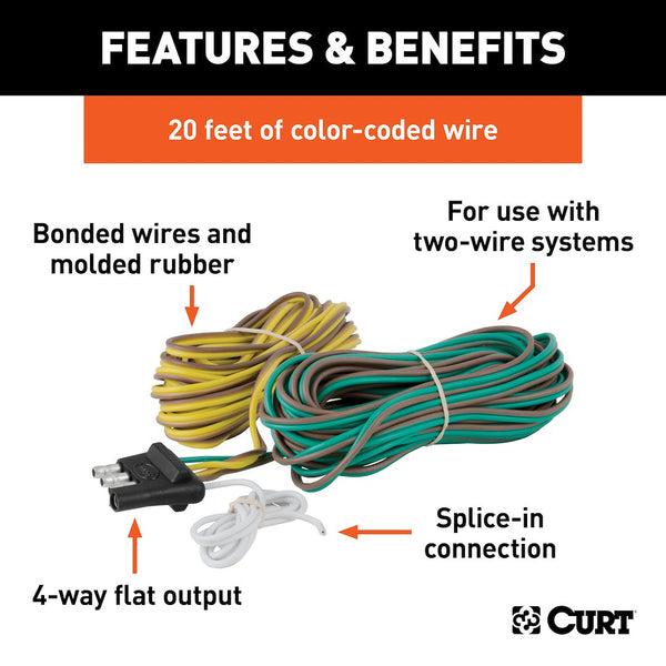 CURT 4-Way Flat Trailer Wiring Connector (MPN: 57220)
