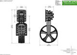 Railblaza C-Tug Dinghy Wheels (MPN: 50-0009-51)