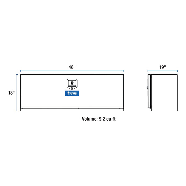 UWS Aluminum Underbody Tool Box (MPN: TBUB-48)