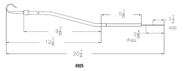 Mr Gasket Chrome Dipstick and Tube (MPN: 6925)