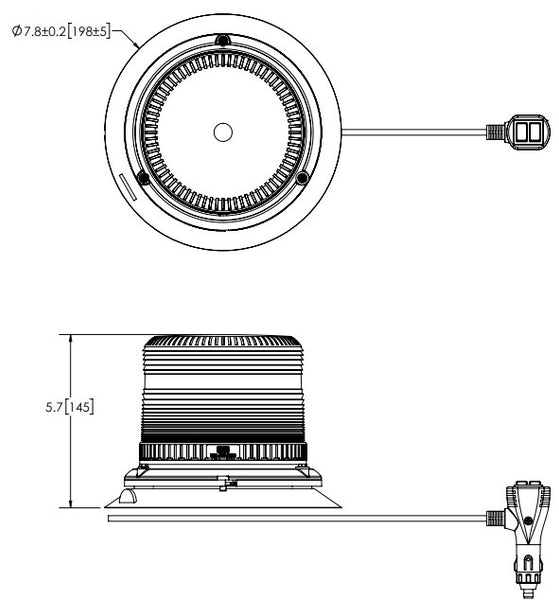 Ecco Electronic Beacon Light (MPN: 7945A-VM)