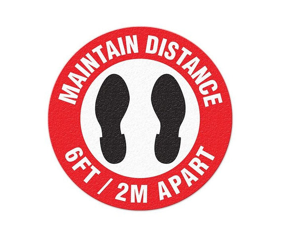 Top Tape Social Distancing Sign (MPN: FS1045V)