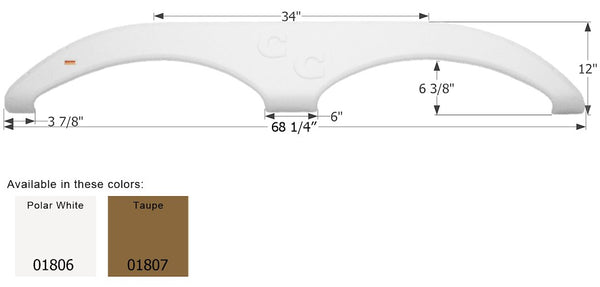 Icon Fender Skirt for Tandem Axle (MPN: 01806)