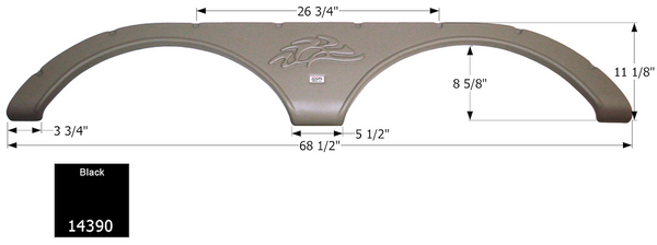 Icon Fender Skirt for Tandem Axle RVs (MPN: 14390)