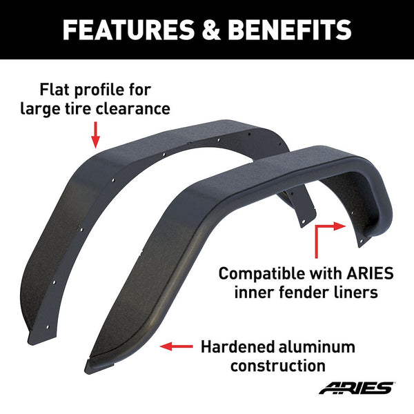 Aries Jeep Fender Flares (MPN: 2500203)