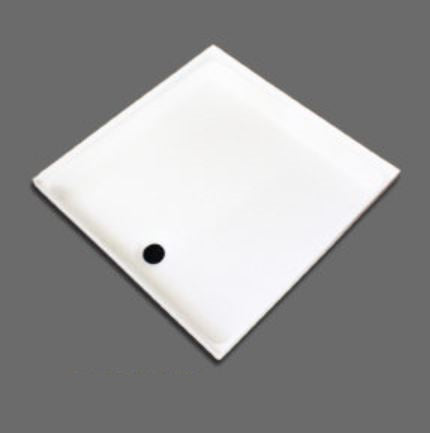 Shower Pan 24 Inch x 24 Inch with Center Drain (MPN: SP2424W)