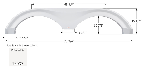 Icon Fender Skirt for Tandem Axle RVs (MPN: 16037)