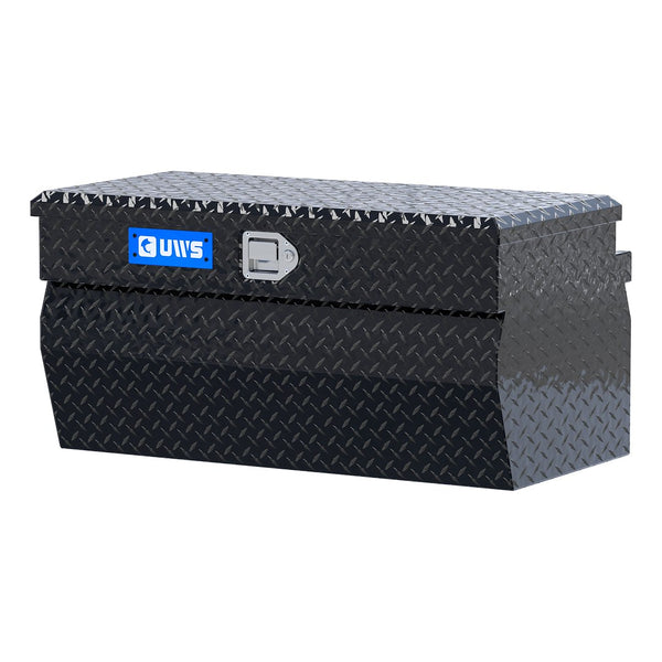 UWS 36-Inch Gloss Black Heavy-Wall Aluminum Wedge Truck Storage Box (MPN: EC20172)