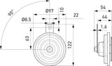 Hella M26 Series High-Tone Disc Horn (MPN: 002952811)