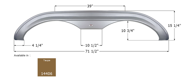 Icon Fender Skirt For Holiday Rambler Trailers (MPN: 14406)