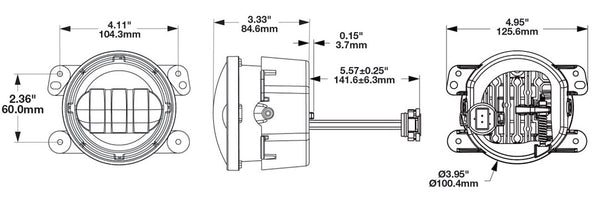 J.W. Speaker 6145 J2 Series LED Fog Light (MPN: 0558061)