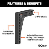 CURT Weight Distribution Hitch Shank (MPN: 17132)