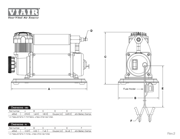 VIAIR Portable Air Compressor (MPN: PC-400)