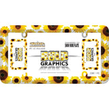 Cruiser License Plate Frame with Sunflowers Design (MPN: 23804)