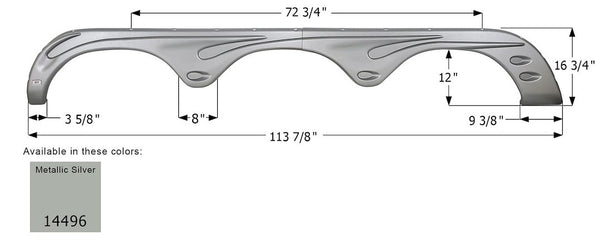 Icon Fender Skirt for Triple Axle Vehicles (MPN: 14496)