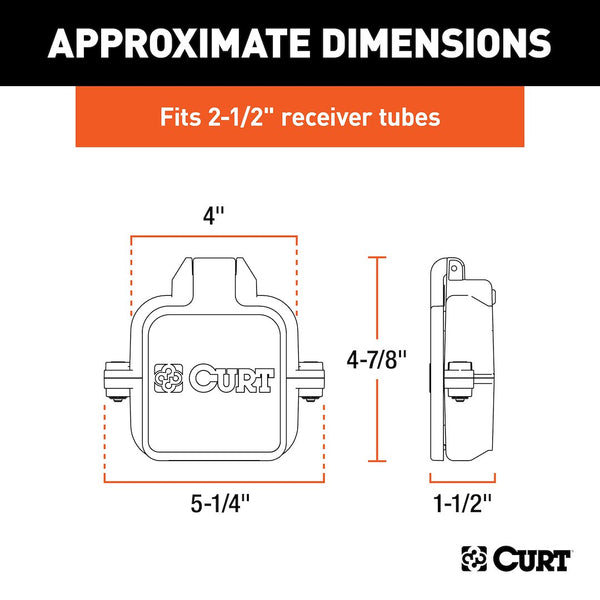 CURT Trailer Hitch Cover for 2-1/2 Inch Receiver (MPN: 58266)