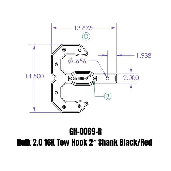 Gen-Y Hitch Pintle Hook (MPN: GH-0069-R)