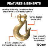 CURT Trailer Safety Chain Hook (MPN: 81550)