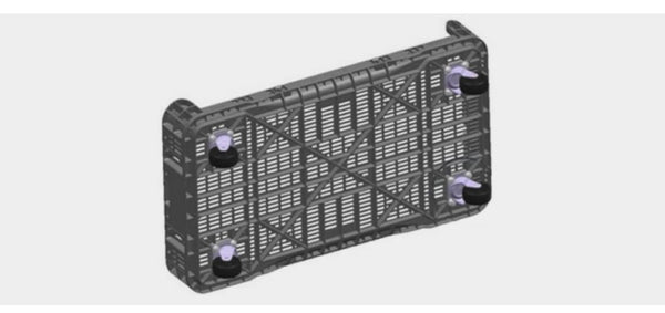 Big Ant Caster for Collapsible Square Crate (MPN: IP734/543 WLS)