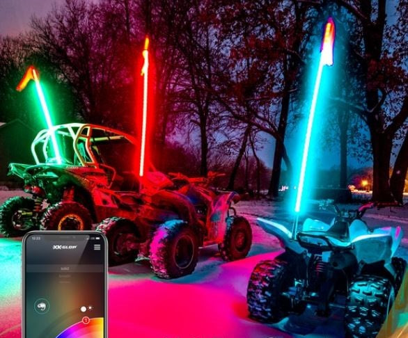 XK Glow Flagpole With LED Whip Kit (MPN: XK-WHIPB-ADV)