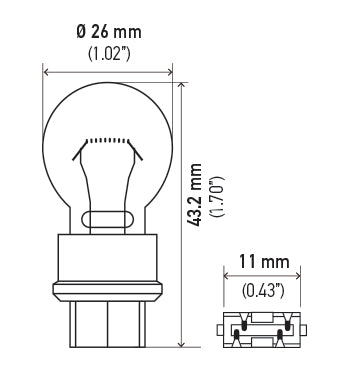 HELLA Brake Light Bulb (MPN: 3157)