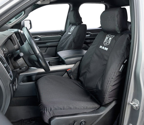Custom Seat Cover for Bucket Seats with Adjustable Headrests (MPN: SSR2532FR11WFBK)
