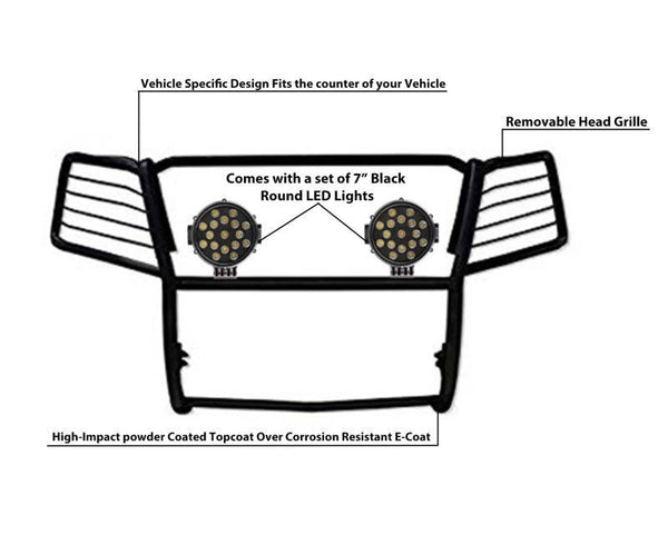 Black Horse Grille Guard Kit (MPN: 17A112100MA-PLB)