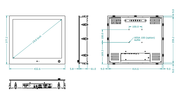 SeaTronx Pilot House 19 Inch LCD Display (MPN: PHT-19)