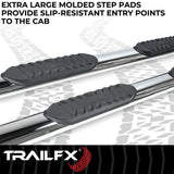 TrailFX Nerf Bar 4 Inch Oval Tube Side Steps (MPN: A1516S)