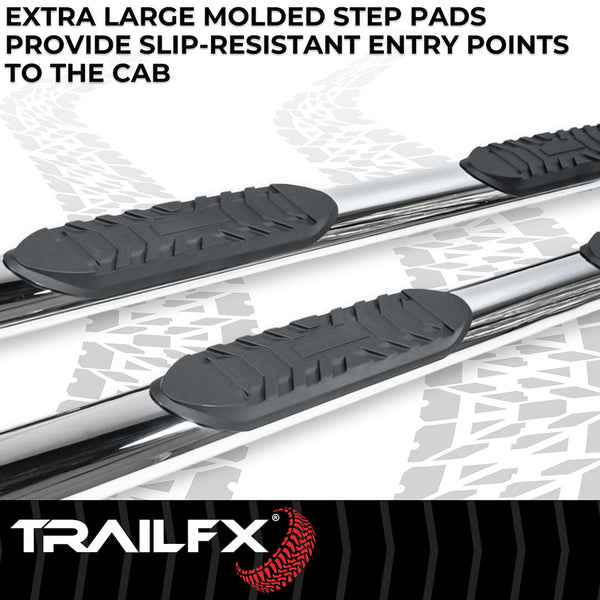 TrailFX Nerf Bar 4 Inch Oval Tube Side Steps (MPN: A1516S)