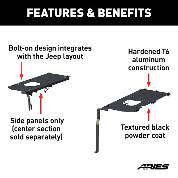 Aries Jeep Security Cargo Lid (MPN: ALC25001-01)