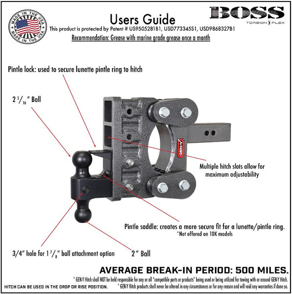 Gen-Y Hitch Torsion-Flex Trailer Hitch Ball Mount (MPN: GH-1225)