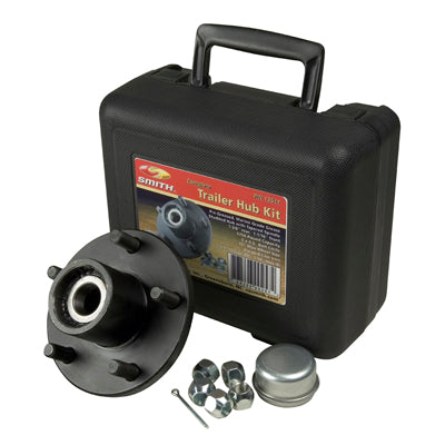 Trailer axle hub with carry case and dust cap (MPN: 13311)