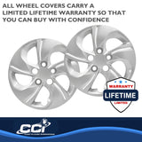 15 Inch Wheel Cover Set with 5 Twisted Spokes (MPN: IWC51015S)