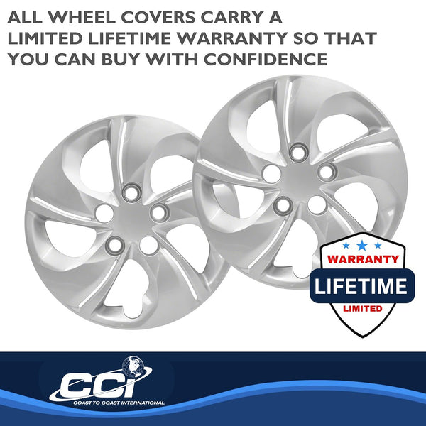 15 Inch Wheel Cover Set with 5 Twisted Spokes (MPN: IWC51015S)