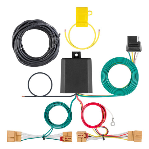 Curt Trailer Wiring Connector T Connector with 4-Way Flat Trailer Connector (MPN: 56383)