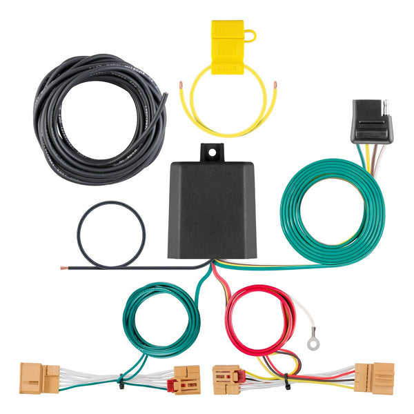 Curt Trailer Wiring Connector T Connector with 4-Way Flat Trailer Connector (MPN: 56383)