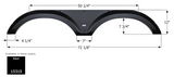 Icon Fender Skirt for Tandem Axle RVs (MPN: 15315)