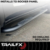 TrailFX Nerf Bar 4 Inch Oval Tube Side Steps (MPN: A1012B)