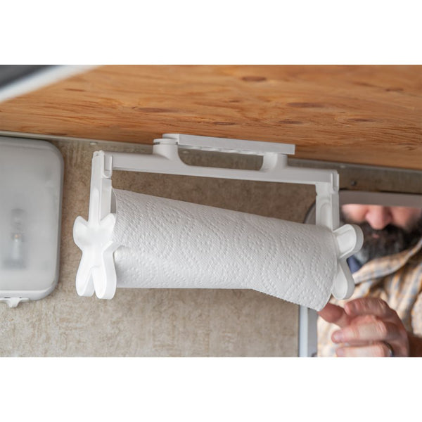 Paper towel holder for convenient dispensing (MPN: 57111)