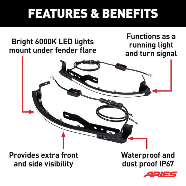 ARIES Fender Flare Lights (MPN: 1500230)