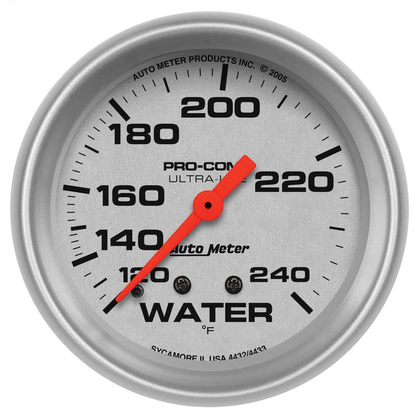 AutoMeter Ultra-Lite Mechanical Water Temperature Gauge (MPN: 4432)