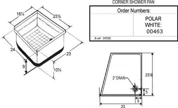 Icon Technologies Shower Pan (MPN: 00463)