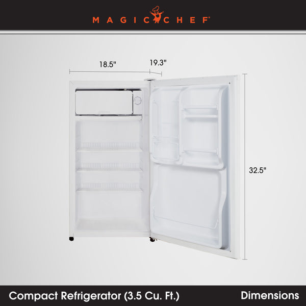 Magic Chef Single Compartment Mini Refrigerator (MPN: MCBR350W2)