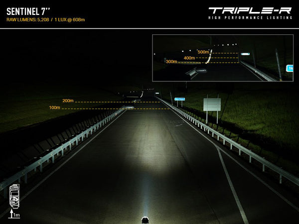 Triple-R Light Sentinel LED Driving Light (MPN: 0S7-US-STD-SM)
