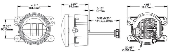 J.W. Speaker 6145 J2 Series LED Fog Light (MPN: 0557981)