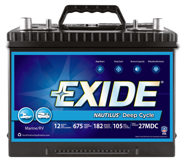 Exide Technologies Marine Deep Cycle Battery (MPN: 27MDC)
