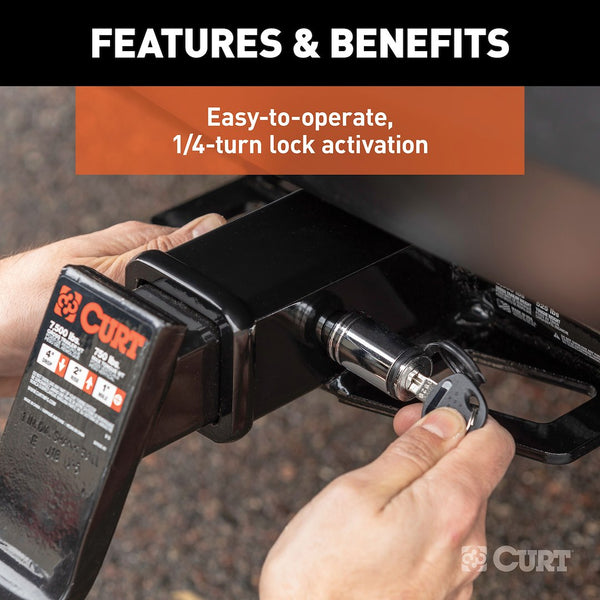 CURT Trailer Hitch Lock with Dust Cap (MPN: 23515)
