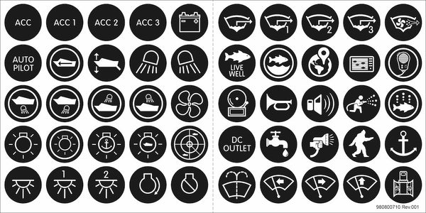 Multi Purpose Label for Push Button Switch (MPN: 4230-BSS)